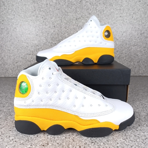 HOT ! And Yellow Air Jordan 13 Retro Yellow Nike Air Jordan 13 Retro Del Sol Sneakers Size 5Y White Yellow